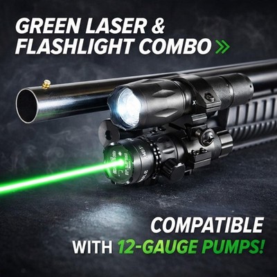 Mossberg 590 12 Gauge Pump 1000 Lumen Flashlight & Green Laser