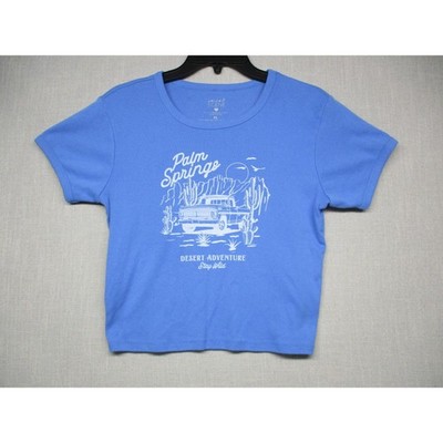 social SCENE Light Blue Desert Adventure Vintage Truck Graphic Women Size XL