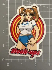 Hook Ups Sticker Rare Vintage School Girl Milk Shirt  Cigarette  