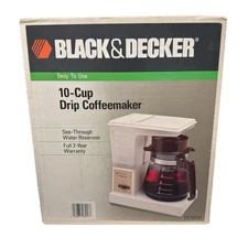Vintage Black & Decker Coffeematic 10 Cup Drip Coffee Maker DCM90 New Open Box