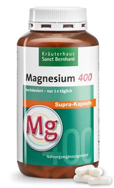 Sanct Bernhard Magnesium-400-Supra- 300 Kapseln (76,42 Eur/Kg)-image