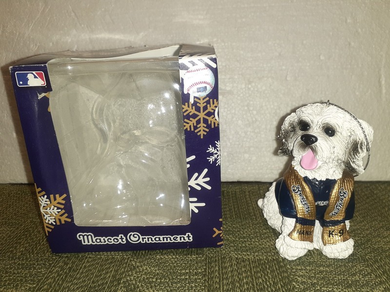 MILWAUKEE Brewers HANK The Mascot DOG Ornament 2014 NEVER DISPLAYED New w/Bx MLB