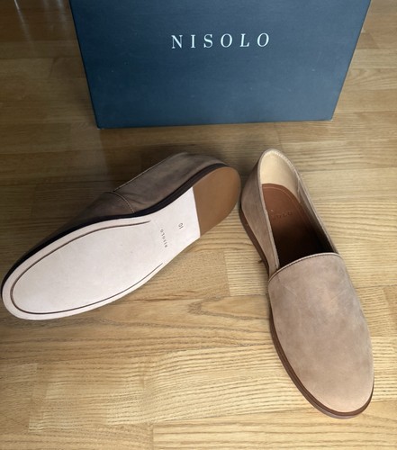 New Suede Loafers Slip Ons Espadrille Nisolo Miami Vice - Picture 5 of 9