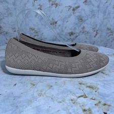 Skechers Cleo Darling Women's Size 8 Shoes Beige Comfort Slip On Fashion Flats