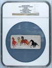 2002 Mongolia S5000T Silver 5oz Lunar Series Year of Horse NGC PF64UC Colorized
