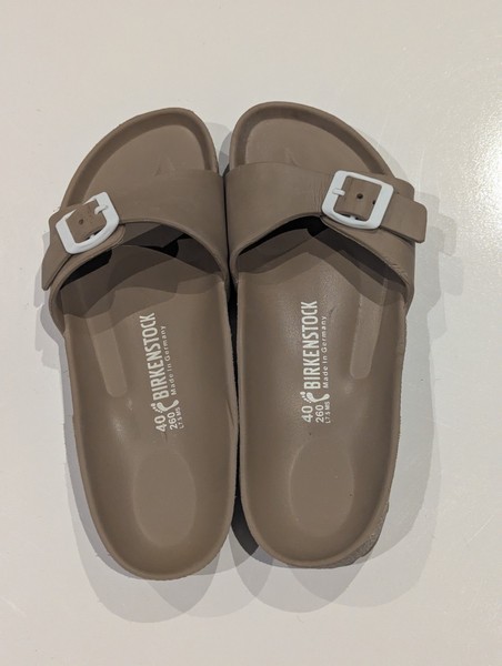 Birkenstock Madrid Big Buckle EVA Sandals - Taupe brown  Eur 40, Women's UK 7.5