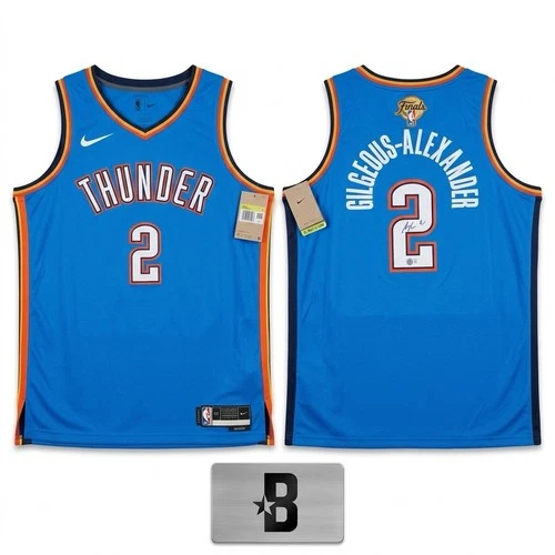 Shai Gilgeous Alexander Signed 2025 NBA Finals Jersey Thunder Beckett BAS COA
