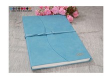 Capri A4 Personalised Italian Leather Journal Notebook Sketchbook - Aeroblue