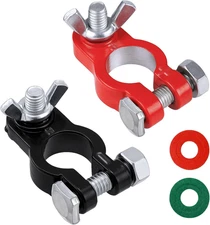 Battery Terminals Battery Terminals with Washers Top Positive & Negative 1 pair