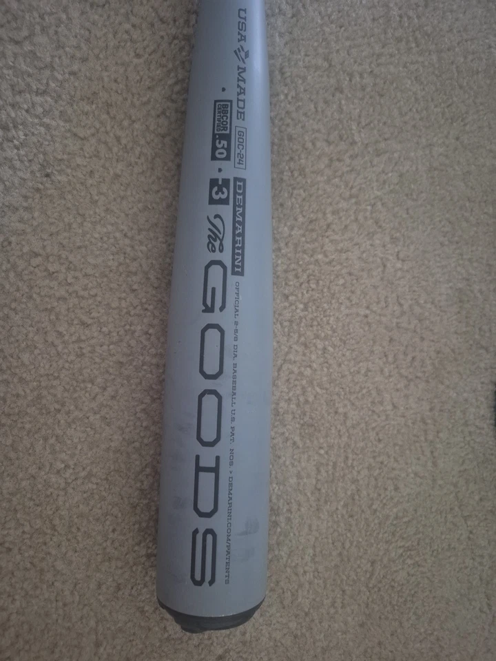 DEMARINI GOC-24 BBCOR SET DE UNA PIEZA 31/28 BATE DE BÉISBOL Foto 3 de 4