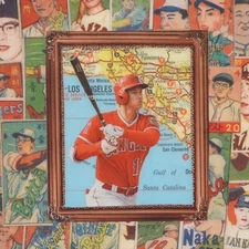 Original Artwork ✂️ SHOHEI OHTANI Mixed Media Art by Marc Zakroff LA ANGELS MVP