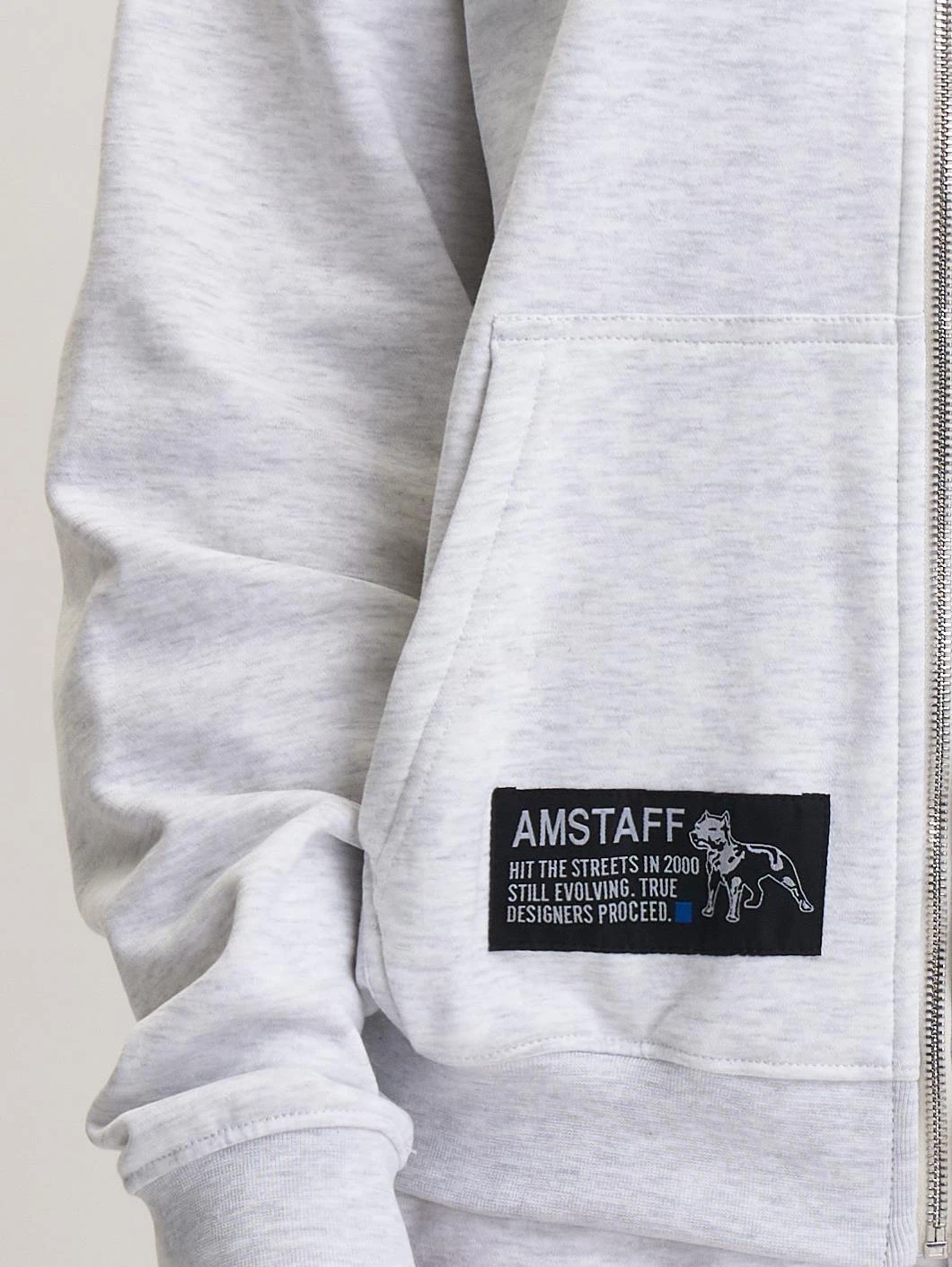 SACAI Amstaff Woman Basic Zip Hoodie Donna Felpa Giacca Donna Cappuccio Maglione Grigio