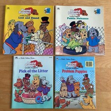 Lot of 4 Pound Puppies Little Golden Books 1986-87 Lost Found Public Nuisance