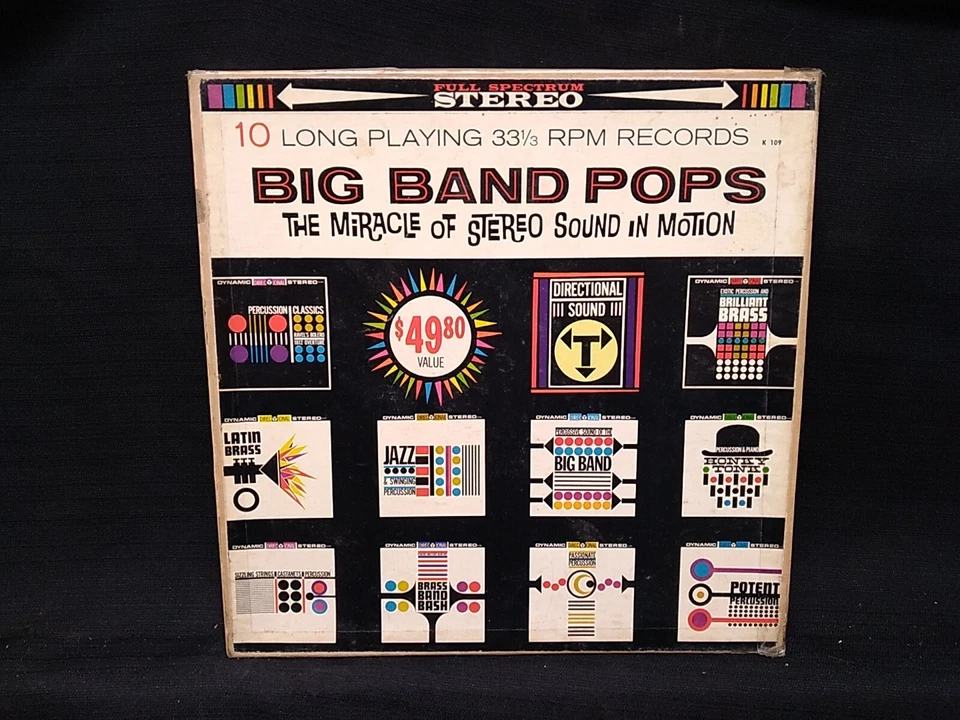 Big Band Pops The Miracle Of Stereo Sound In Motion 10 X Vinyl LP Premier K-109 Foto 3 de 4