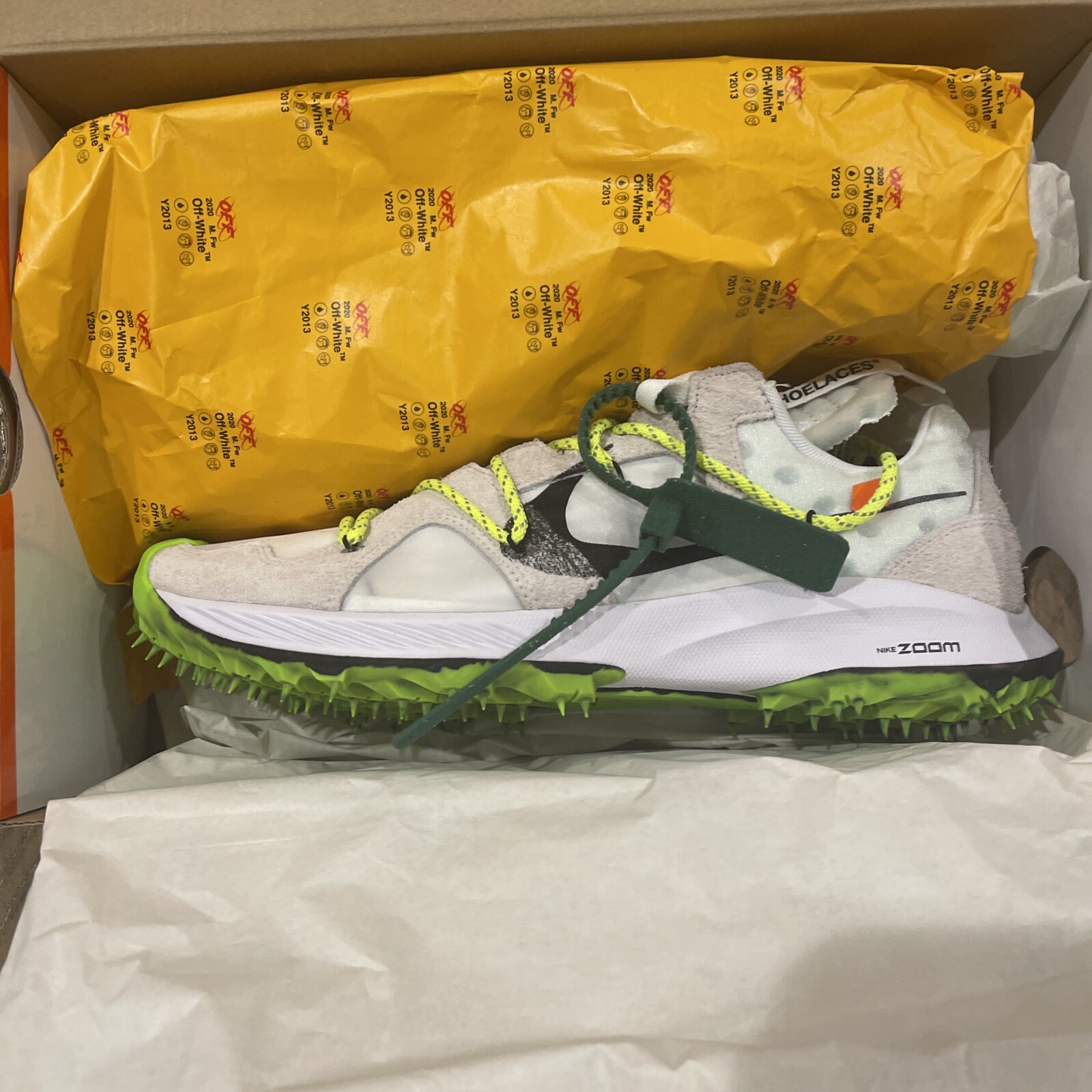OFF WHITE X NIKE Taglia 14 Nike Off White x Air Zoom Terra Kiger 5 Athlete in Progress Bianco W