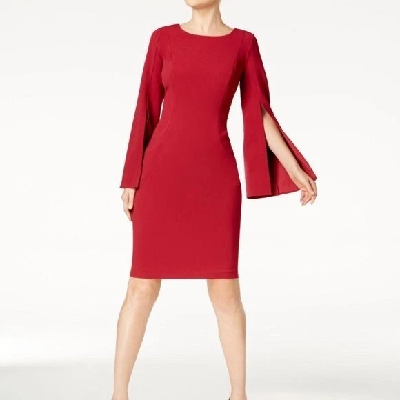 Calvin Klein Split Bell Sleeve Dress