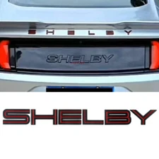 3d Trunk Lid SHELBY Lettering Decal SUPER SNAKE Metal Emblem Badge Black Red