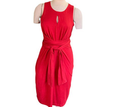 Banana Republic Issa London Collection Sleeveless Wrap Tie Dress Sz 4 Red #13H