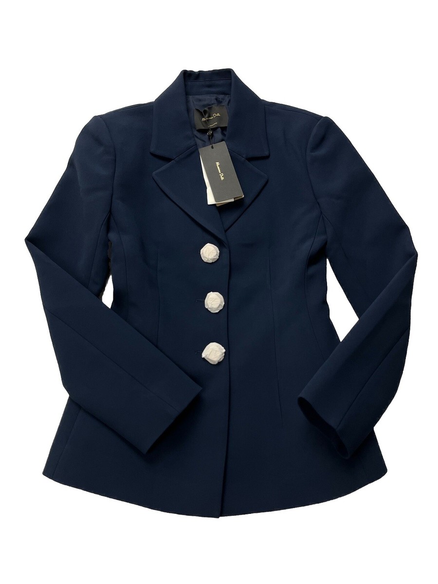 Massimo Dutti Blazer Coat Size NWT Blue