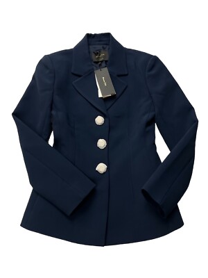 Massimo Dutti Blazer Coat Size 2 NWT Blue