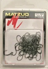 100 Matzuo 513014 Barbless Salmon Steelhead Fish Hooks Sizes 6 , 2, 2/0, 3/0