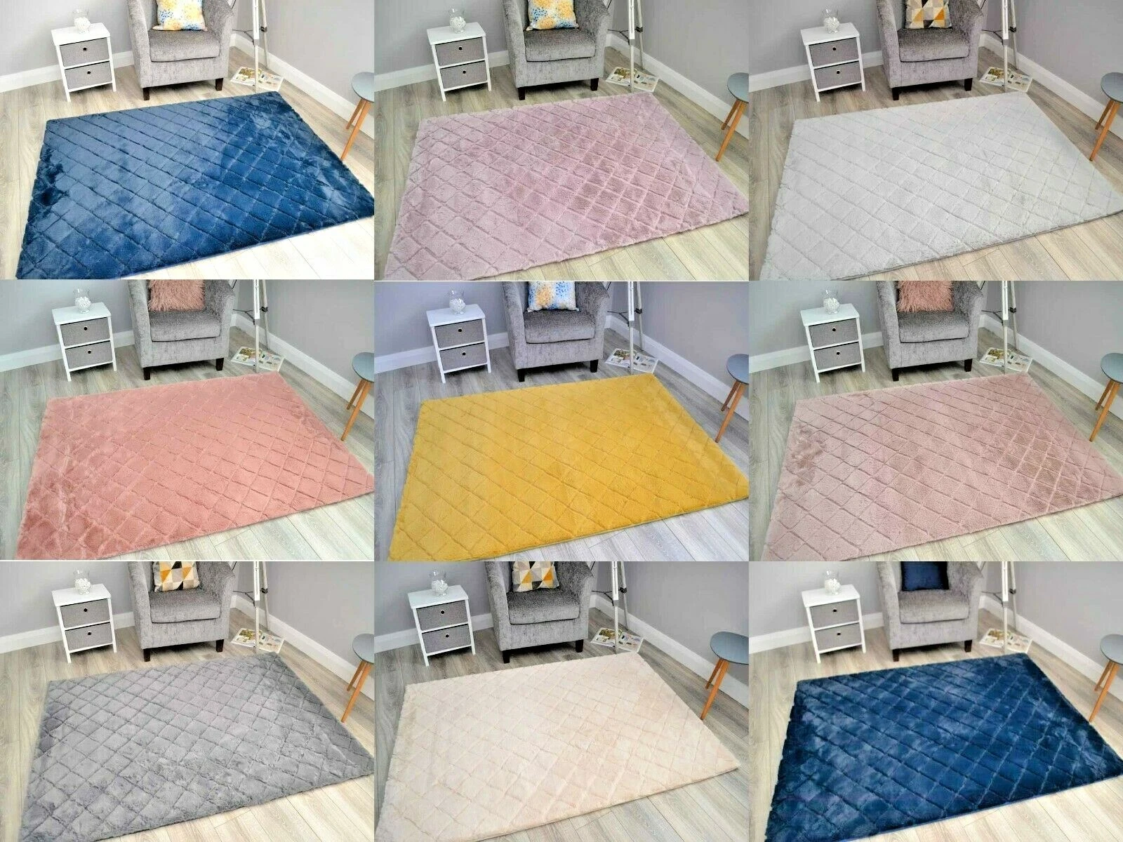 Living Room Bedroom 3D Faux Fur Rug Ultra Soft Thick Pile Rugs Floor Carpet Mat
Opens in a new windo