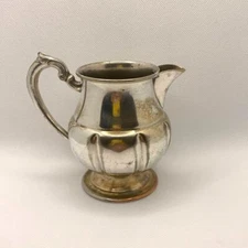 Vintage Lehman Brothers New York Silver on Copper Coffee Creamer Marked Decor