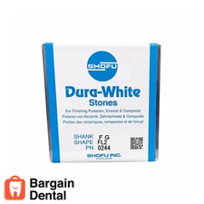 SHOFU Dura-White Aluminium Oxide Flame Dental Finishing Stones 12x FG FL2 #0244 