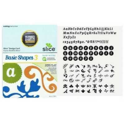 Design Card Basic Shapes 3, Speicherkarte, Motive für Slice Elite Plotter 735