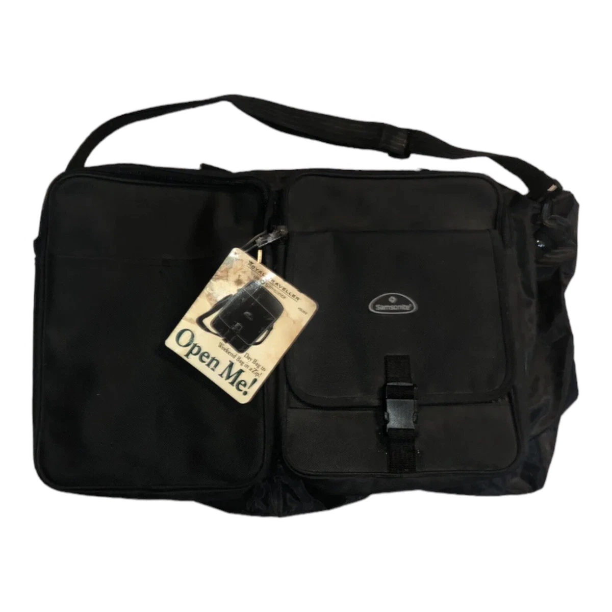 Samsonite Royal Traveler D201 Day Bag Duffle Bag Expandable Black New with Tags