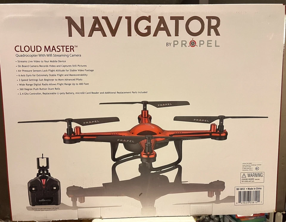 Propel Navigator CLOUD MASTER™ Drone Quadrocopter Wifi Streaming Camera NV-3812 - Image 2 of 2