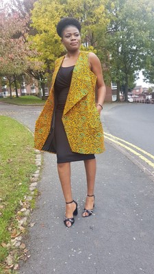 ankara sleeveless jacket
