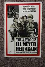 The Three Stooges Ill Never Heil Again Movie poster Lobby Card Larry Moe Curley 