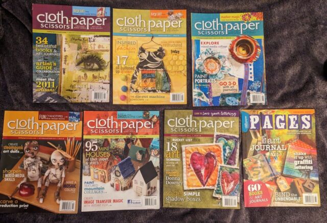 Cloth Paper Scissors set of 7 magazines 2011/2013 + Pages Premier Issue Lot 3