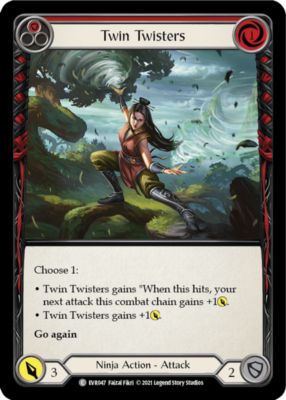 NM-Mint FaB Rainbow Foil Twin Twisters (Red) - Rainbow Foil - 1st
