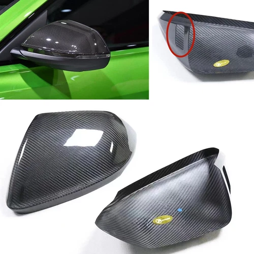 Carbon Fiber Car Side Door Rearview Mirror Cover Trim For Audi RSQ8 2020-2021 2x