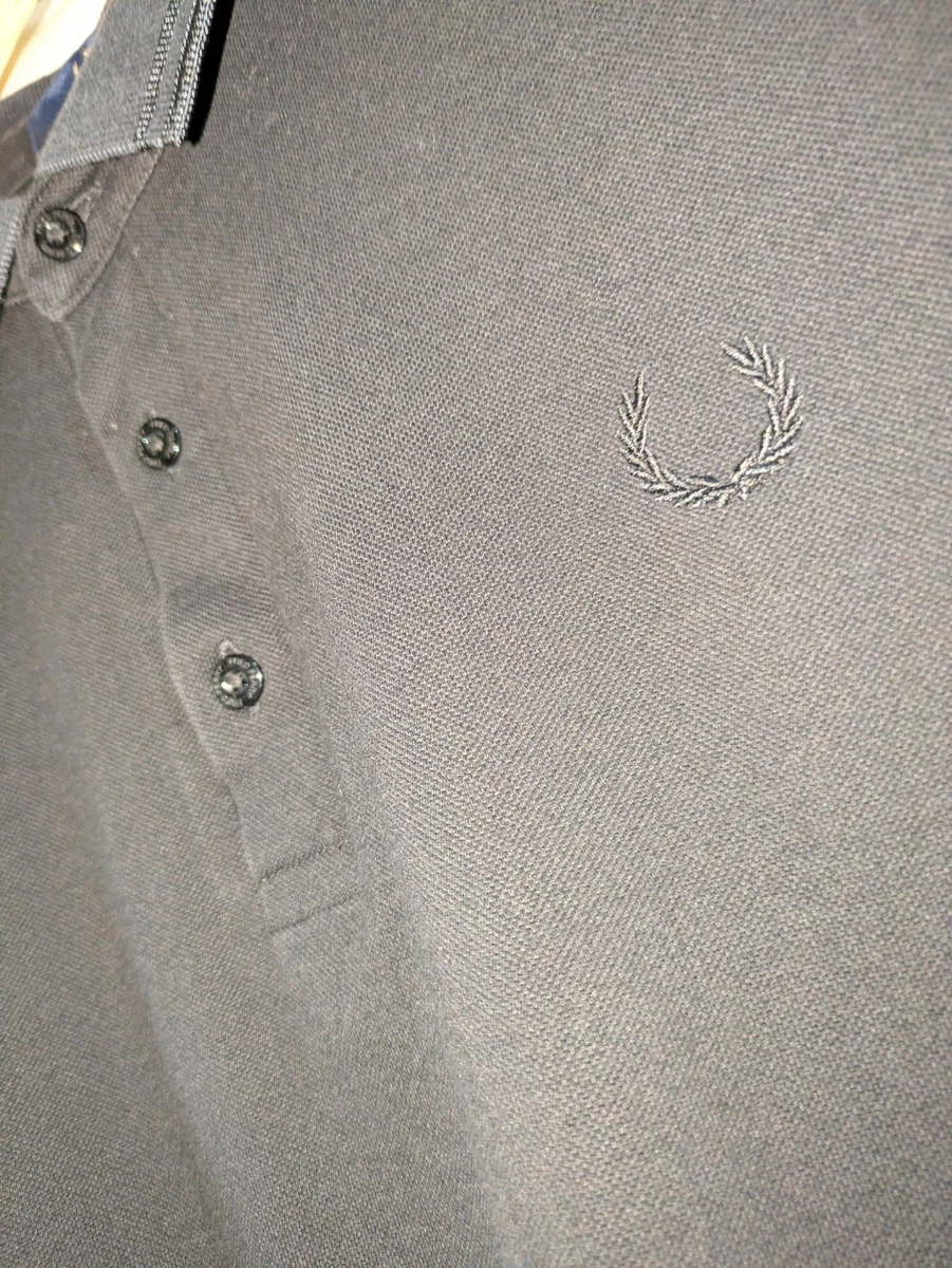 Fred Perry M102 Polo M Vertiente Negro Azabache, Hecho En Japan, Algodón
