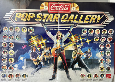 1982 / 1983 Coca Cola Knibbel 40 Pop Stars Gallery A2 Poster 40 Knibbelbilder