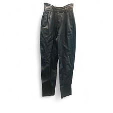 Women's retro 80s high waisted leather pants by Pelle Cuir size 4 xs1 