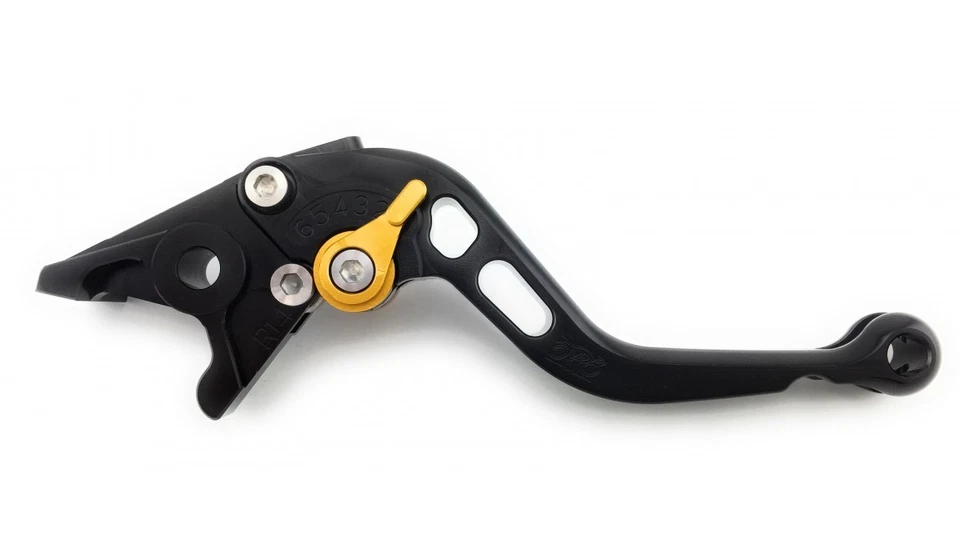 Paire Leviers Courts Noir Or 2 Doigts KAWASAKI ZX6R ZX-6R ZX6-R ZX600R 2009-2012 - Photo 2/4