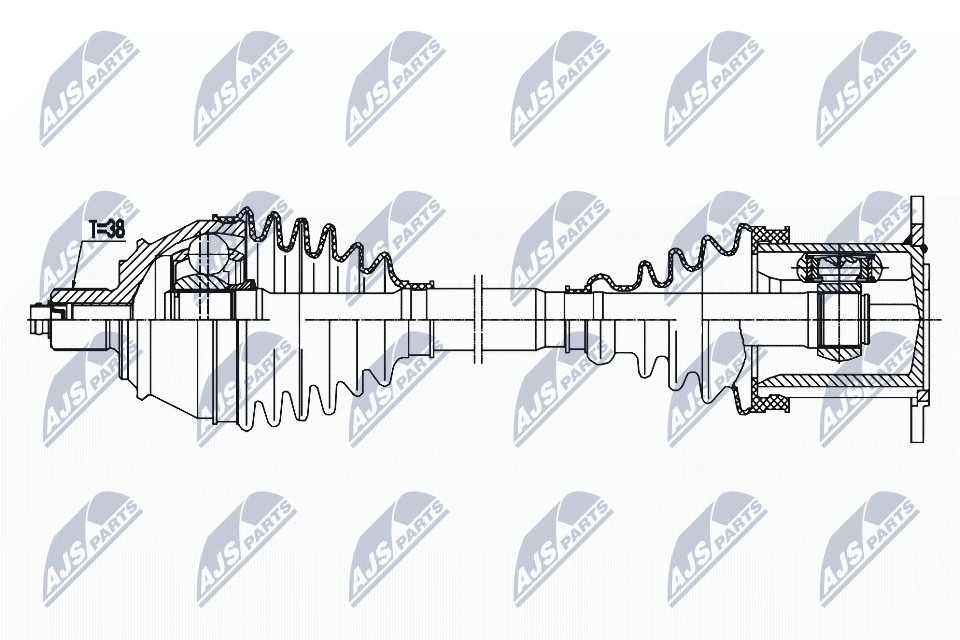 Original NTY Drive Shaft NPW-AU-034 For Audi VW - Image 5