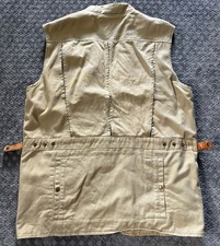 Gilet Orvis Beige Taille L – Homme, 13 Poches, En Toile Coton Pour Pêche Et Outdoor