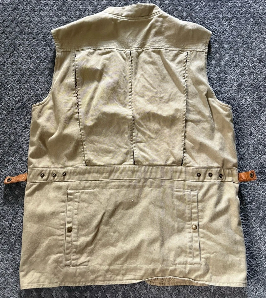 Orvis Khaki Fly Fishing Vest Men L Multipocket Utility Mesh Lined Vented Vintage - Image 2 of 4