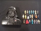 STAR WARS LOT OF (23) VINTAGE KENNER ACTION FIGURES IN DARTH VADER CARRYING CASE