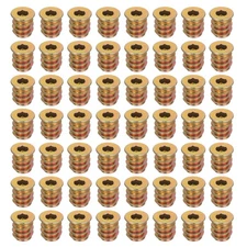 58Pcs Threaded Inserts Nuts, M4x10mm Hex Socket Drive Nut Inserts for Wood