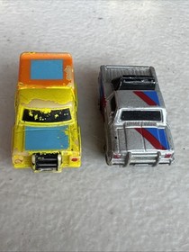 Lot Of 4 Vintage Micro Machines Galoob 70s Van Pickup Truck 1988