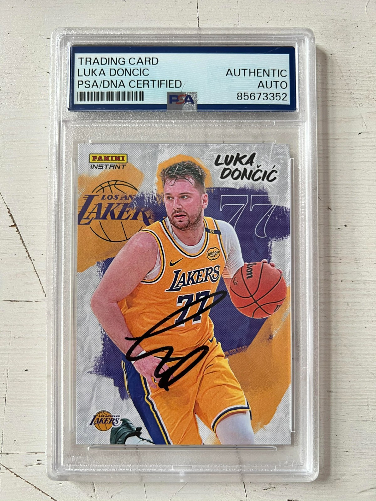 2024-2025 Luka Doncic Panini Instant Auto Signed Los Angeles Lakers NBA PSA/DNA