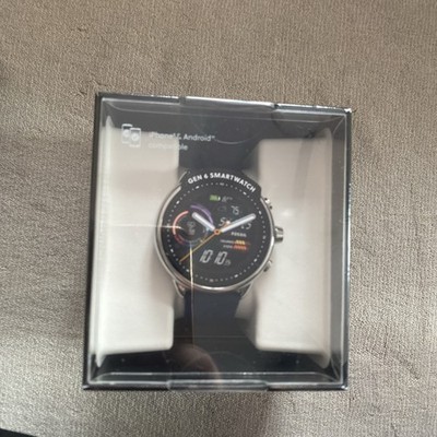 Fossil Smartwatch Gen 6 FTW4070  Edelstahlgehäuse mit Silikon in Marinblau 