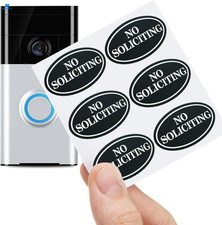Small No Soliciting Sign for House,6 Pcs Black