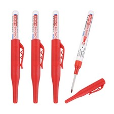 4 Pcs Long Nib Markers 30mm Carpenter Marker Pens Red